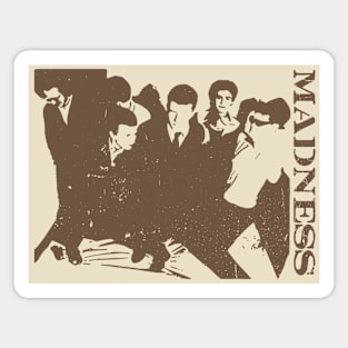 Madness - Silhouette Retro Dark Brown Magnet